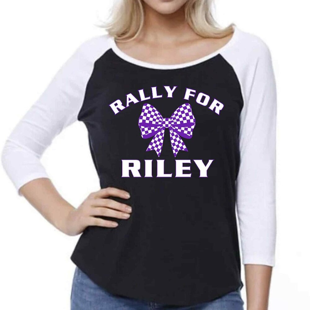 Fundraiser STARTEE™Ladies' Long-Sleeve Varsity T-Shirt NWT Rally for Riley S-XL
